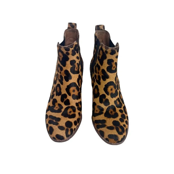 Madewell The Regan Leopard Calf Hair Ankle Pull On Boots Size 7 $178 - Picture 3 of 10